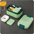 thumbnail image 3 of ASTOTSELL PP Leak-Proof, BPA-Free, Dishwasher/Microwave Safe, Stackable Bento Boxes, for Adults & Teens - Green, 3 of 6