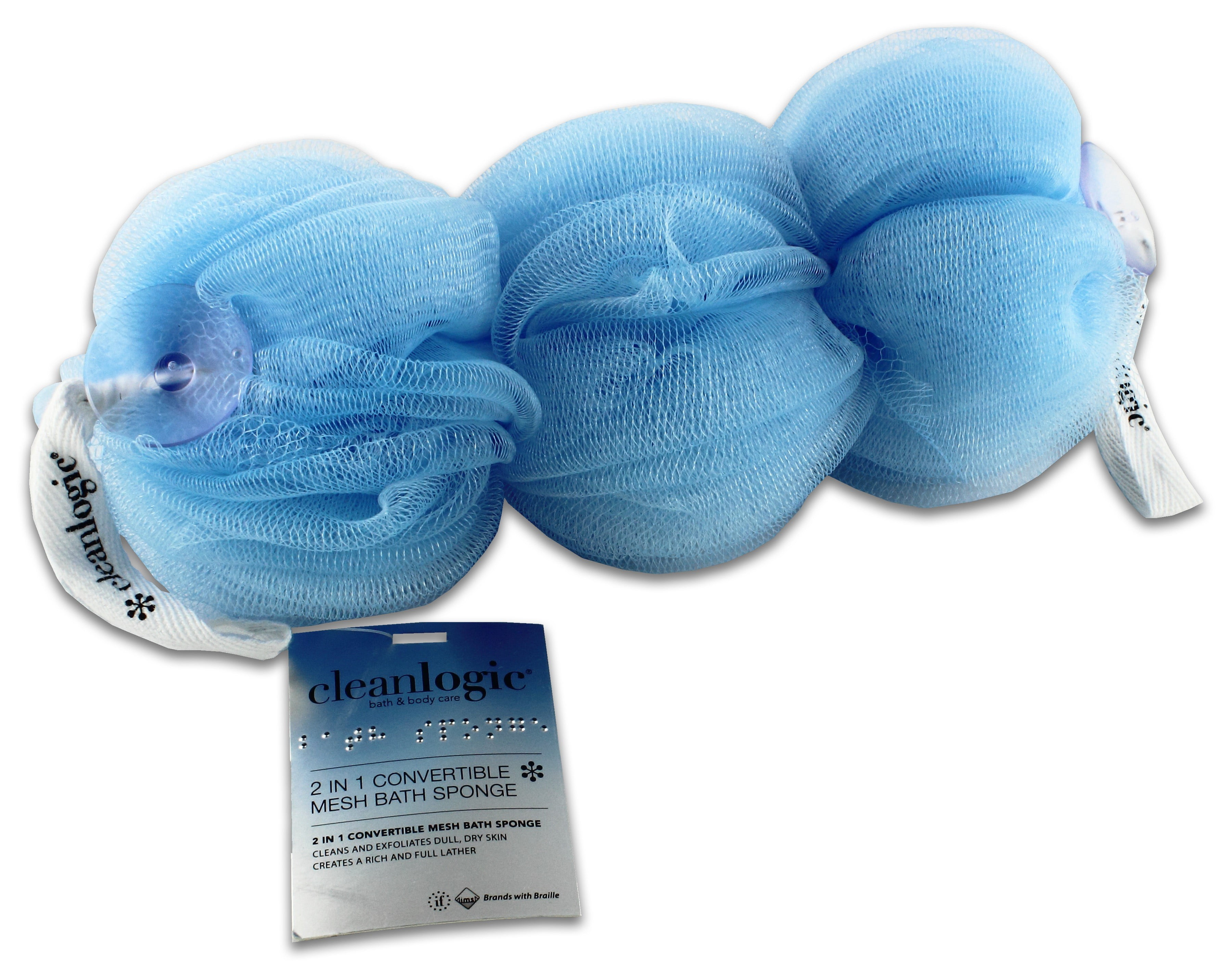 Cleanlogic 2in1 Convertible Mesh Bath Sponge