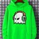 thumbnail image 1 of Ghost Wearing Headphones Print Hoodie, Sudaderas Con Capucha Para Hombres, Sudadera Con Capucha Casual Para Hombres Con Diseño Gráfico Y Bolsillo Canguro Para Primavera Y Otoño, Como Regalos, 1 of 4