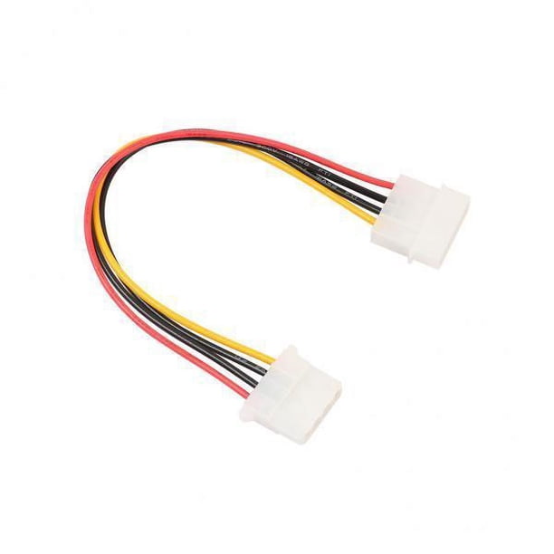 Cable de Extensión Adaptador de Fuente de Alimentación Interna para PC, Macho a Hembra, 6xIDE, 4 Pines 6 piezas
