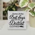 thumbnail image 4 of Zomyto 7"x7" Country Laundry Room Wood Box Sign Decor Desk Sign Best Days End in Dirtiest Clothes Wooden Box Block Sign, 4 of 5