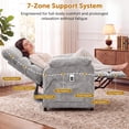thumbnail image 5 of Dolonm Electric Power Recliner Chair with Side Pocket & Remote, Modern Chenille Nursery Recliner Chair for Living Room, Grey, 5 of 9