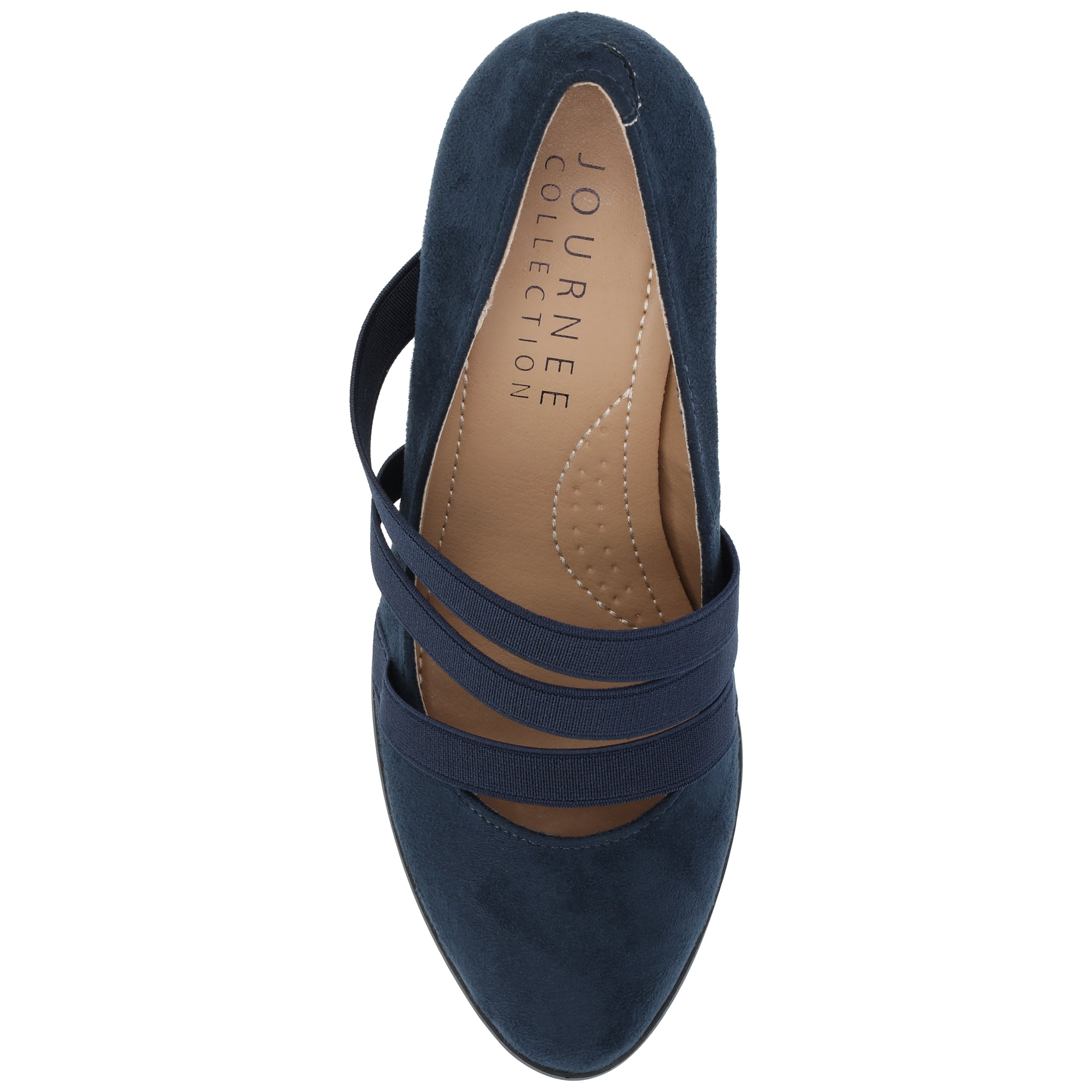 Journee Womens Loren Comfort Insole Round Toe Mid Block Heel Pumps, Widths Available
