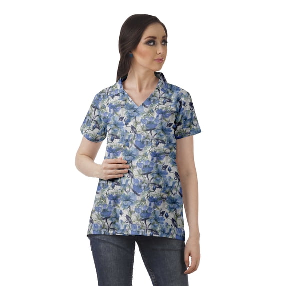 Moomaya Womens Wrap Style Shirt Tunic Cotton Casual Button Down Classic Collar Top