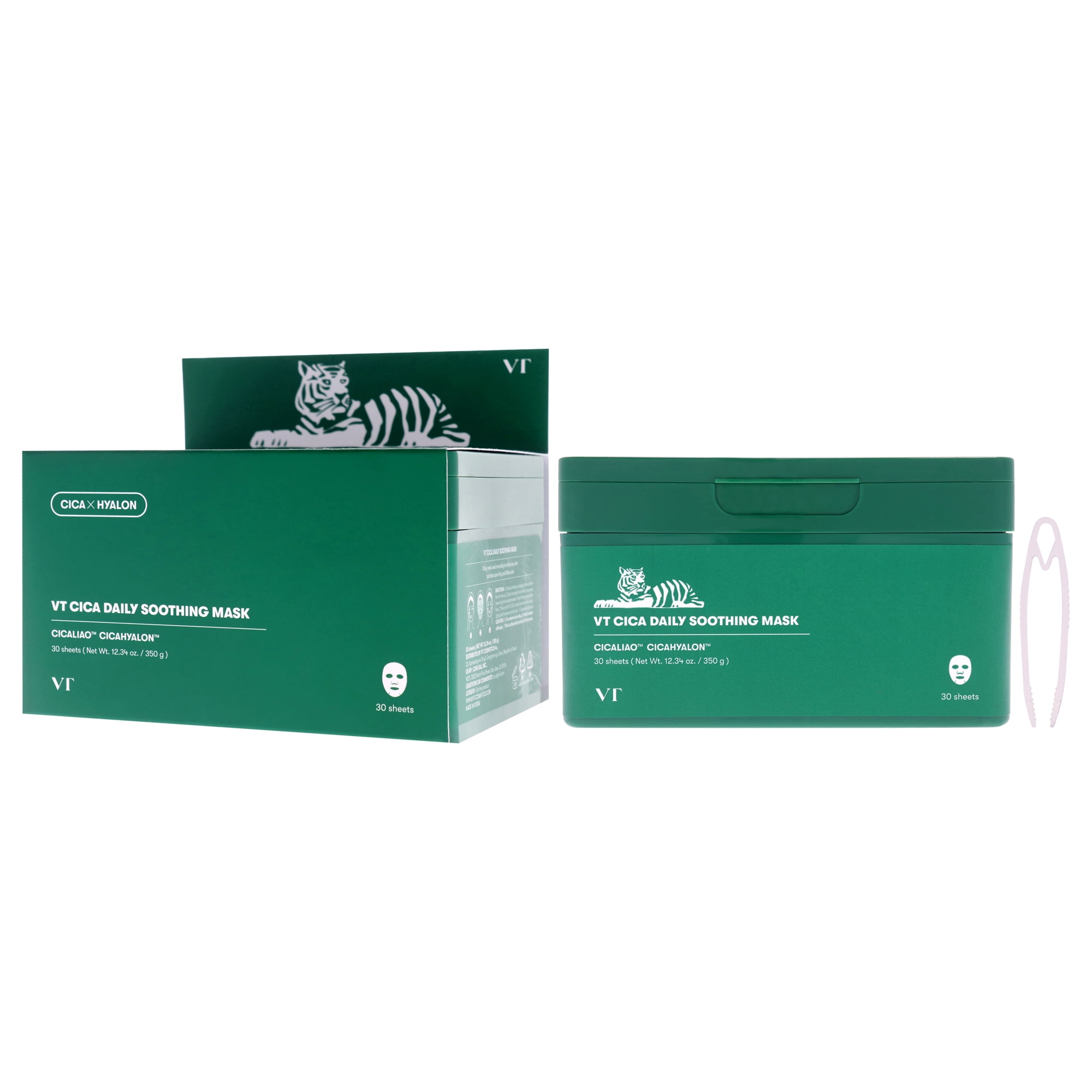 Vt Cosmetics Cica Daily Soothing Mask , 30 Pc Mask