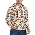 thumbnail image 2 of Uemuo Funny Chicken Pattern Men's Hoodie - Casual Pullover Hoodie with Kangaroo Pocket, Stylish Hooded Sweatshirt for Everyday Wear-Small, 2 of 7