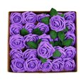 thumbnail image 1 of Cabeza de rosa artificial de espuma con tallos para ramo de novia, decoración del hogar, 25-50 unidades, 1 of 2