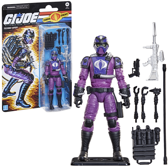 G.I. Joe Classified Series Retro Cardback Techno-Viper, 6 Inch Action Figure