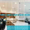 thumbnail image 2 of Luxrite 6 inch LED Recessed Lighting with J-Box, 24W, 1850 Lumens, 5 Color Selectable, Dimmable, Wet Rated, IC Rated 6 Pack, 2 of 7