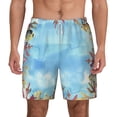 thumbnail image 2 of Picia Sea and Fish pattern Mens Swim Trunks with Compression Liner Stretch Beach Shorts Quick Dry with Zipper Pockets No-Chafing Board Shorts-Large, 2 of 9