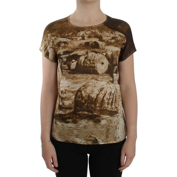 Dolce  Gabbana Enchanted Sicily Taormina Print Silk Blouse