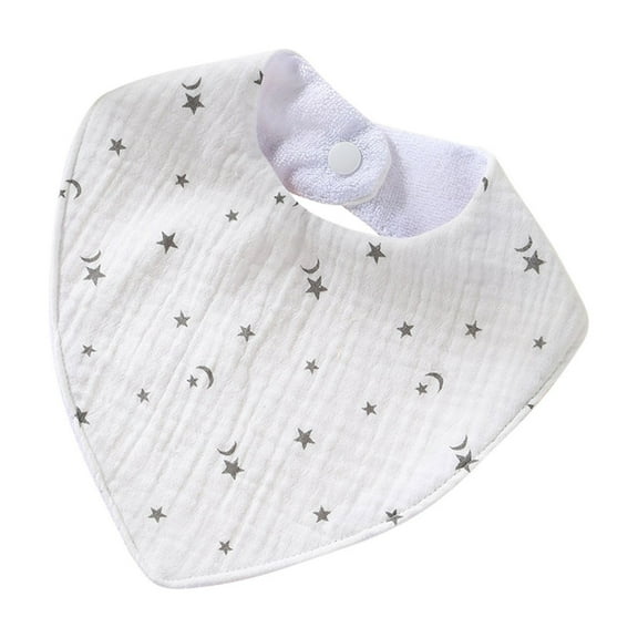 Gpaecead Muslin Baby Bibs for Unisex Boys Girls Soft Cotton Baby Drool Bibs Drooling and Teething Bibs for Infant Newborn White 14
