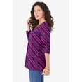 thumbnail image 3 of Roaman's Women's Plus Size Ultimate Long Sleeve V Neck Tee, 3 of 5
