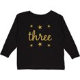 thumbnail image 3 of Inktastic 3rd Birthday Gold 3 Year Old Boys or Girls Long Sleeve Toddler T-Shirt, 3 of 5