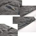 thumbnail image 4 of Homeyce Kangosport Outdoor Shorts for Men Quick Drying Multi-Pocket Kangosport Shorts Casual Military Work Casual Below Knee 3/4 Shorts Solid Color Elastic Waist Cargo Capris Pants,Gray M, 4 of 7