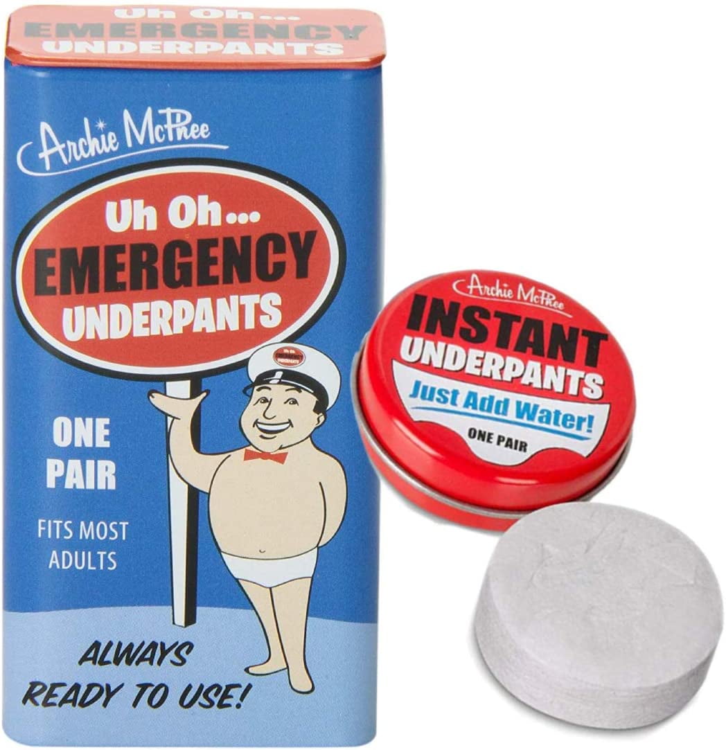 Uh Oh.. Emergency Underwear Gag Gift Novelty Item Prank Joke Funny Underpants