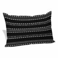 thumbnail image 2 of Black Boho Geometric Pillow Covers King, Abstract Art Dots Striped Soft Brushed Microfiber Breathable Throw Pillow Covers, Pillowcase with Zipper for Couch Sofa Bedroom Living Room 20"x36", 2 of 9