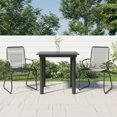 thumbnail image 1 of vidaXL 3 Piece Garden Dining Set Black PVC Rattan, 1 of 5
