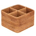 thumbnail image 1 of Caja de almacenamiento tejida a mano, cesta para control remoto con asa, caja decorativa para teléfono móvil, caja de almacenamiento cuadrada para oficina en casa, 1 of 1