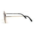 thumbnail image 4 of Womens Large Rectangular Metal Rim Designer Sunglasses Gold Brown, 4 of 4