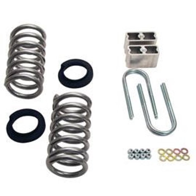 Bell Tech Lowering Kit 614 2 Inch Front 3 Inch Rear Drop; Shock Absorbers Not Included; With Drop Spindles And Lowering Block Kit