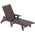 thumbnail image 1 of Costaelm Chaise Longue Inclinable en Plastique HDPE pour Extérieur - Ensemble de 1, Brun Foncé, 1 of 6