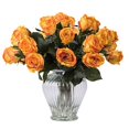 thumbnail image 1 of Vickerman 16" Rose Arrrangement with 24 Orange Roses in Glass Vase. -F12185, 1 of 1