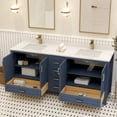 thumbnail image 5 of Ayna Decors Rooh 72 in Navy Blue Double Sink Bathroom Vanity | 4 Soft Closing Doors | 6 Full Extention Soft Close Drawers | Brushed Nickel Hardware | AVR72NB0002, 5 of 10