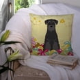 thumbnail image 3 of Carolines Treasures BB6032PW1414 Easter Eggs Standard Schnauzer Black Fabric Decorative Pillow, 3 of 4