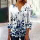 thumbnail image 2 of Camisas Awdenio para mujer, blusa informal de moda juvenil, cuello en V, camisa de tres cuartos, tops estampados de otoño, sudaderas, ofertas, 2 of 5