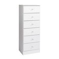 thumbnail image 4 of Home Square 4-Piece Set with 2 Nightstands Tall Chest & 4-Drawer Chest in White, 4 of 22