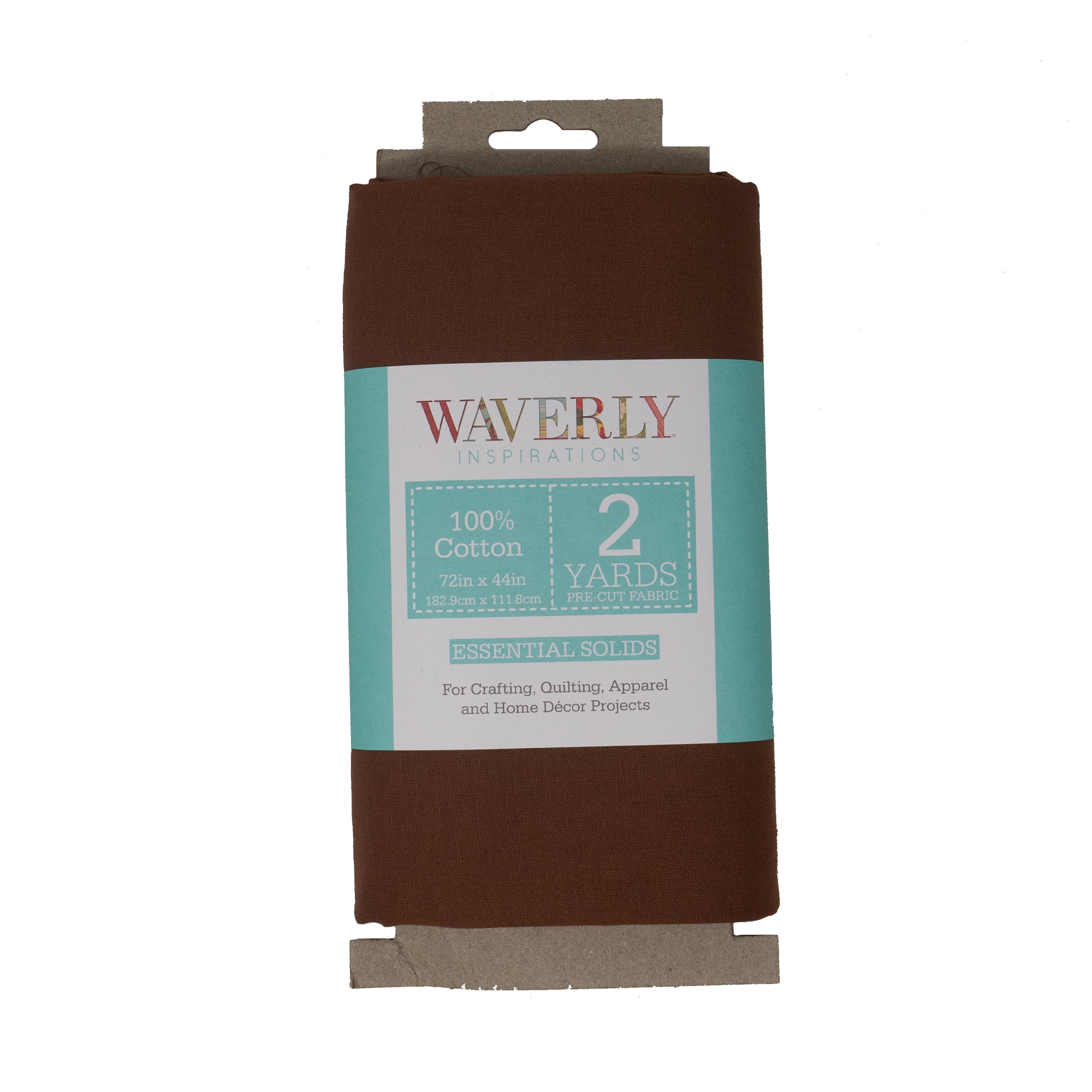 (2 pack) Waverly Inspirations 2 Yard Cut 100% Cotton Solids Fabric Stable Brown 44" Wide for Quilting & Sewing