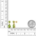 thumbnail image 3 of Gem Stone King 18K Yellow Gold Plated Silver Green Peridot Earrings for Women | 7.96 Cttw | Gemstone August Birthstone | Pear Shape 12X8MM, 3 of 4