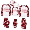 thumbnail image 2 of Aofany Family Matching Christmas Pajamas, Long-Sleeved Letter Print Round Neck Tops + Plaid Pattern Trousers Sleepwear Outfits, 2 of 4