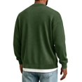thumbnail image 4 of Mens Loose Cardigans Zaewscy Men's V Neck Button Down Cardigan Long Sleeve Loose Casual Jacket Green XL, 4 of 6