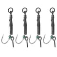 thumbnail image 2 of Equipo de pesca de carpa Ronnie Rig, aparejo de pesca con bucle de tornillo mate con revestimiento de PTFE para agua dulce y salada, 4 # con púas, 2 of 10