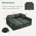 thumbnail image 2 of Marrber Corduroy Oversized Sofa Bed Modular Sectional Sleeper Sofa with Storage for Living Room, Home Theater, Green, 2 of 10