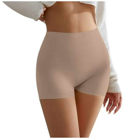 Womens Cargo Shorts Clearance Womens Seamless Shaping BoyShorts Panties Tummy Suits Shapewear Underwear Under Dress Shorts Fashion Yoga Short High Waisted Shorts Womens Biker Shorts New Khaki M