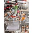 thumbnail image 4 of Outdoor Tablecloth with Umbrella Hole and Zipper, Thanksgiving Gnomes Round Table Cloth 54 Inch Waterproof Tablecloth, Fallen Maple Leaf Pumpkin Black Plaid Picnic Table Cover for Patio Camping, 4 of 7