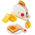 thumbnail image 1 of Set de tostadora Pretend Play en forma de madera blanca para niños en edad preescolar, 1 of 6
