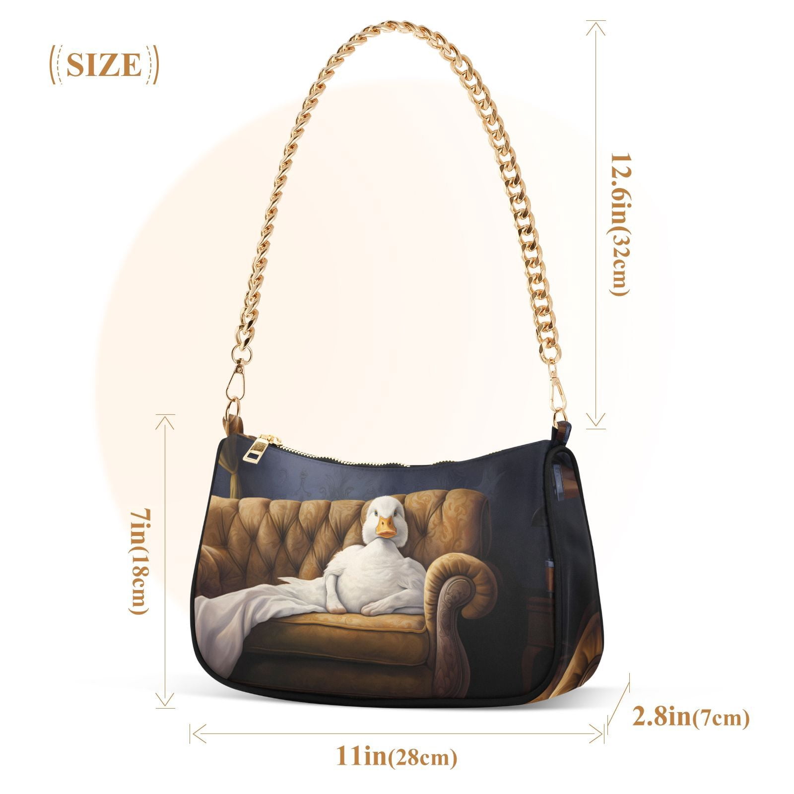 Duck SofaWomen Small Shoulder Bag Crossbody Tote Hobo Bags Purse Clutch Handbags with Chain Strap for Women