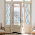 thumbnail image 2 of White Blue Ombre Stripe Window Privacy Film, Modern Abstract Moire Waves Static Cling UV Sun Blocking Heat Control Window Tint Day and Night, Non-Adhesive One Way Windows Privacy Cover 17.7''x78.7'', 2 of 7