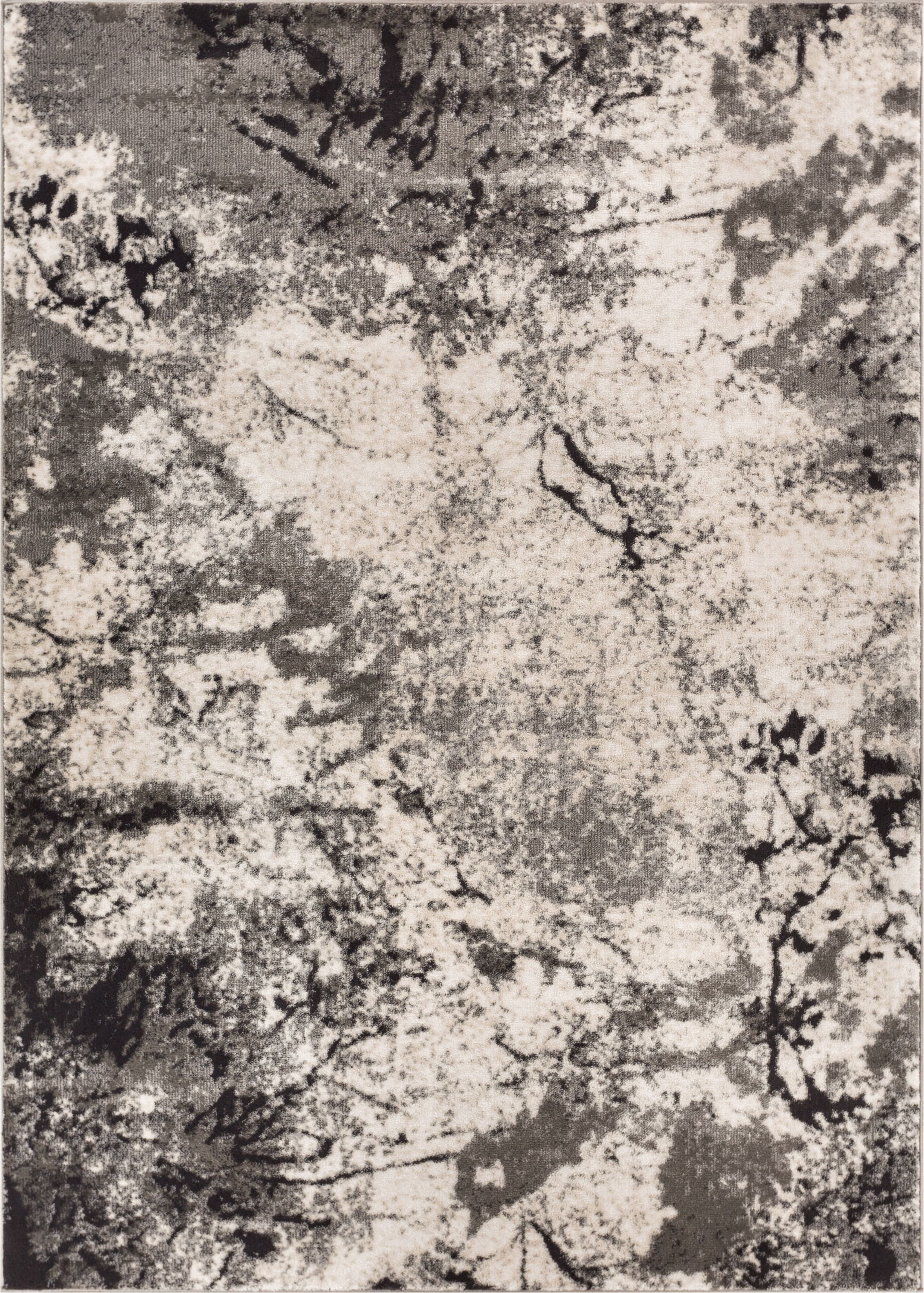 Well Woven LX-67-5 Supurasshu Modern Rug, Grey - 5 ft. 3 in. x 7 ft. 3 in.