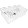 thumbnail image 2 of Ruvati USA RVL2387BK 33 in. Fireclay Workstation Glossy Black Farmhouse Kitchen Sink Apron Front Single Bowl, 2 of 7