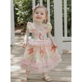 thumbnail image 6 of RUINIXCW Fairy Toddler Baby Girl Butterfly Dress Little Baby Girl Summer Smocked Dress Fly Sleeve Frills Casual Princess Birthday Baptism Wedding Party Dress, 6 of 9