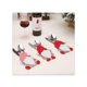 thumbnail image 3 of 1 pieza de bolsa de soporte para cubiertos de Santa muñeca sin rostro/bolsa de soporte para cubiertos de cuchillo de tenedor/2023 decoraciones navideñas [Lobo], 3 of 4