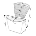 thumbnail image 6 of Beaumont Lane Iron & Leather Accent Chair in White, 6 of 6