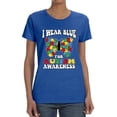thumbnail image 2 of Wild Bobby I Wear Blue for Autism Awareness Women Graphic Tee, 2 of 6