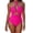 Hot Pink |#36, variant on One Piece Swimsuit Women Sexy Cutout Halter Bathing Suits Solid Crossover High Cut Monokini Tummy Control Swimwear (Black, L)