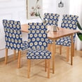 thumbnail image 2 of Yayeee 2 Pack Dining Chair Covers Stretch Parson Chairs Slipcovers Seat Protector, Elegant Daisy Pattern, 2 of 6